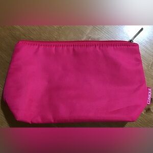 NWOT Clinique cosmetic bag, hot pink